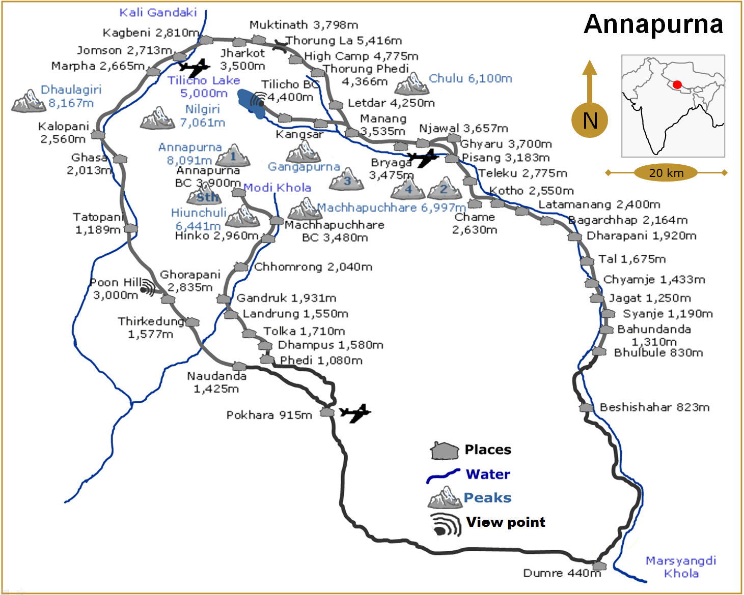 Annapurna map