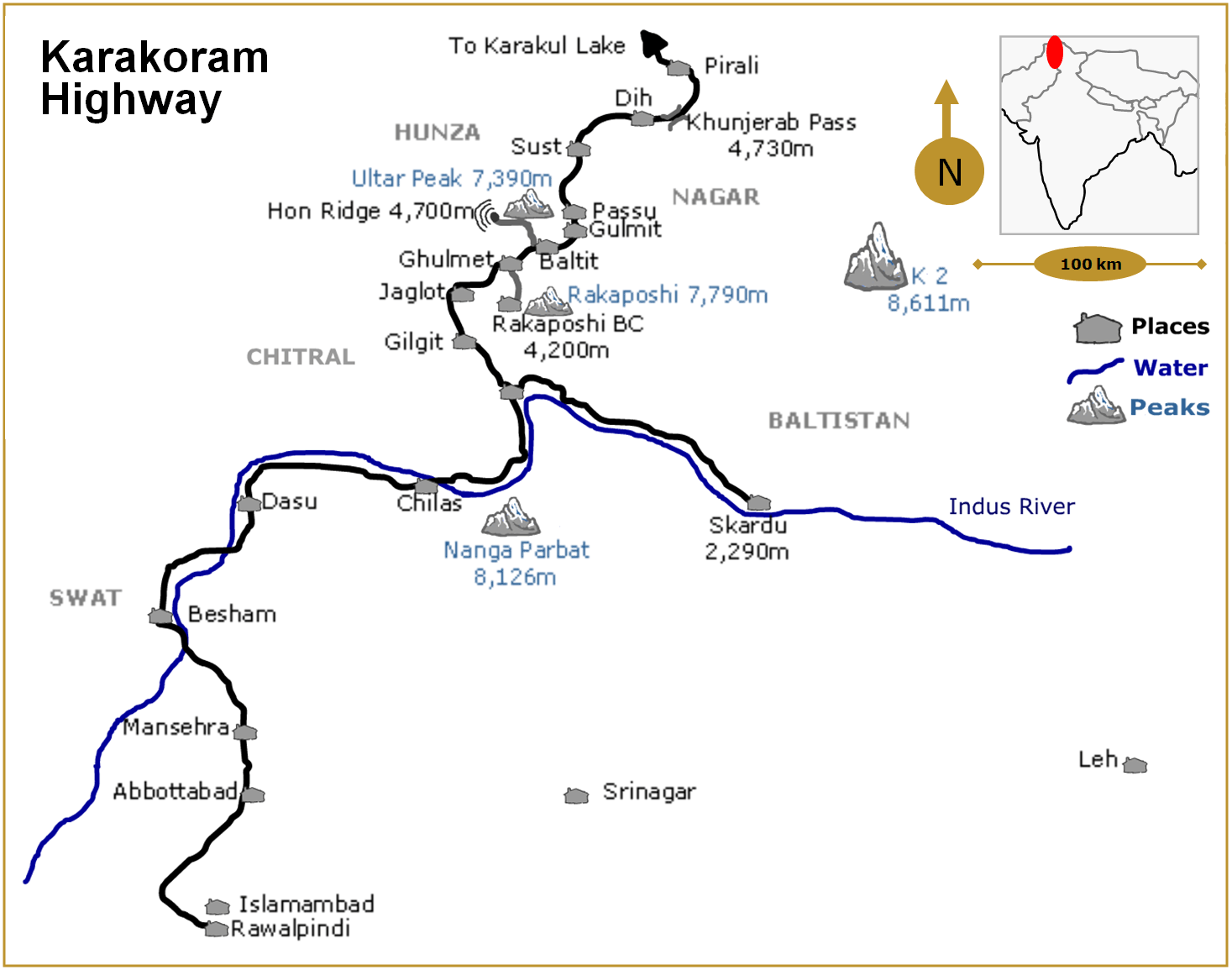KKH map