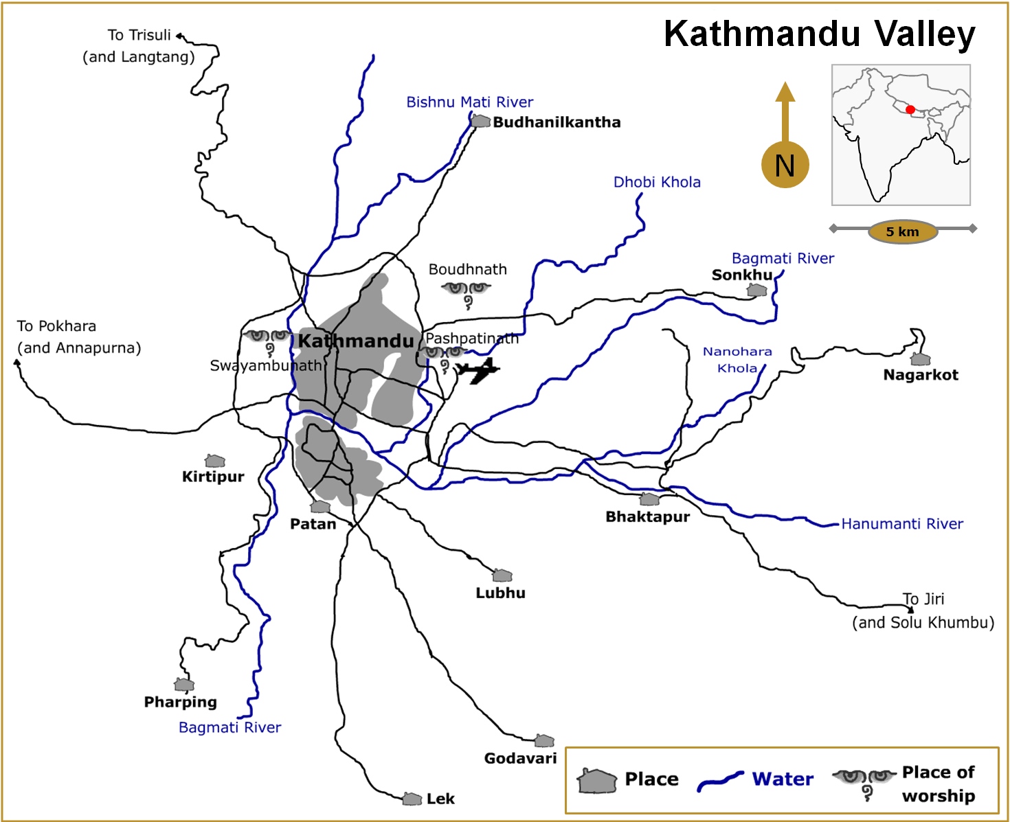 Kathmandu map